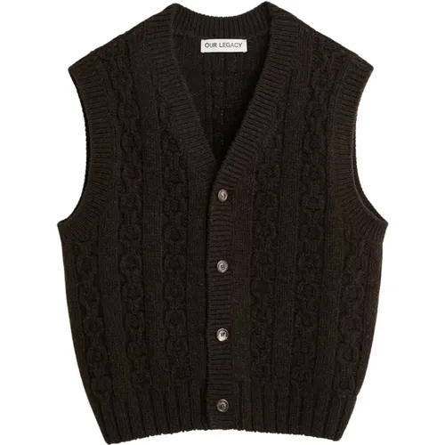 Chain Knit Vest in Ash , male, Sizes: M, L, S - Our Legacy - Modalova