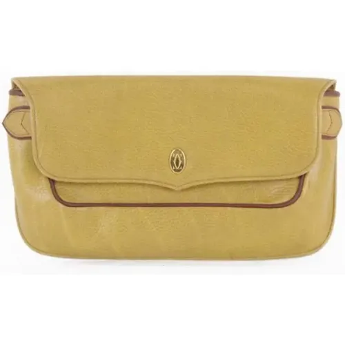 Pre-owned Clutches, female, , Size: ONE SIZE Pre-owned Leather pouches - Cartier Vintage - Modalova