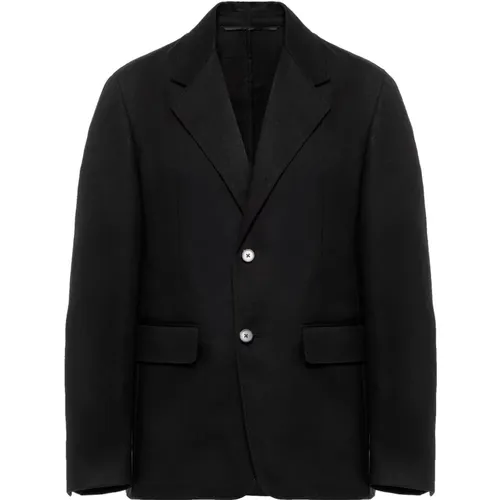 Italian Cotton Jacket for Men , male, Sizes: M, S - Prada - Modalova