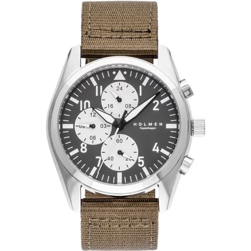 Watches, male, , Size: ONE SIZE Adventurer Chronograph Watch - Holmen Copenhagen - Modalova