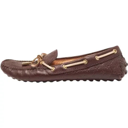 Pre-owned Flats, female, , Size: 7 1/2 US Pre-owned Leather flats - Louis Vuitton Vintage - Modalova