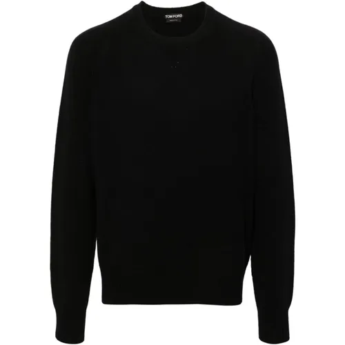 Cashmere Knit Crew Neck Sweater , male, Sizes: L, XL - Tom Ford - Modalova