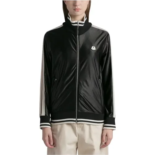 Zip-throughs, female, , Size: S Shiny Track Jacket '' - Moncler - Modalova