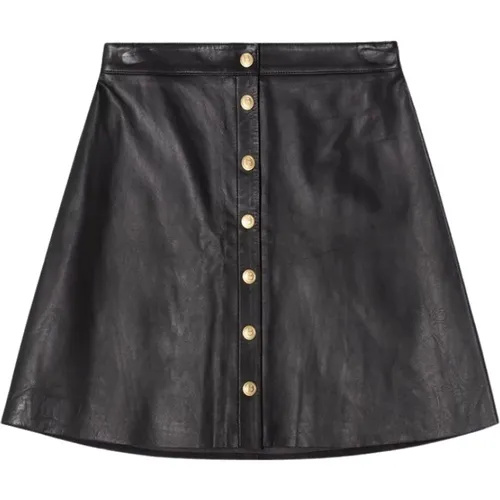 Alianne Leather Skirt , female, Sizes: S, XL, L - Busnel - Modalova