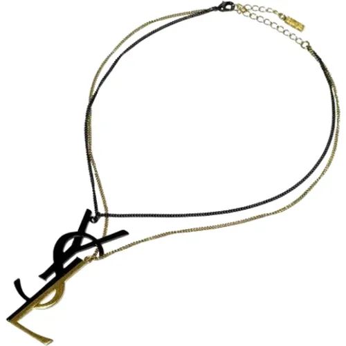 Pre-owned Jewellery, female, , Size: ONE SIZE Pre-owned Metal necklaces - Yves Saint Laurent Vintage - Modalova