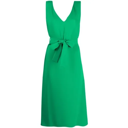 Tie-Front Sleeveless Midi Dress , female, Sizes: L - P.a.r.o.s.h. - Modalova