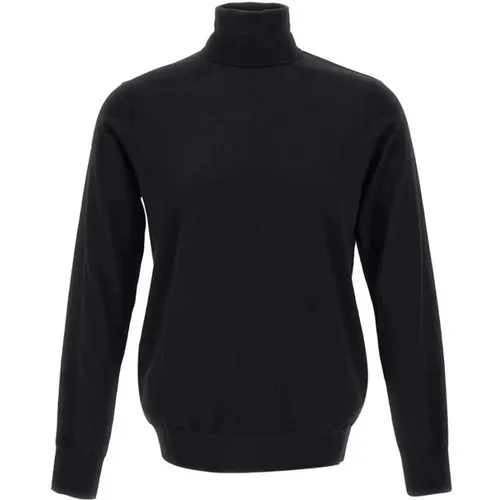 Mens Wool Sweater with High Collar , male, Sizes: M, 2XL, L, XL - Paolo Pecora - Modalova