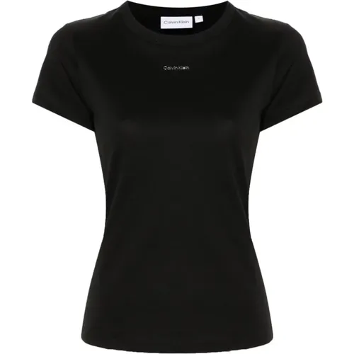 Logo T-shirt Jersey Short Sleeve , female, Sizes: L, S - Calvin Klein - Modalova