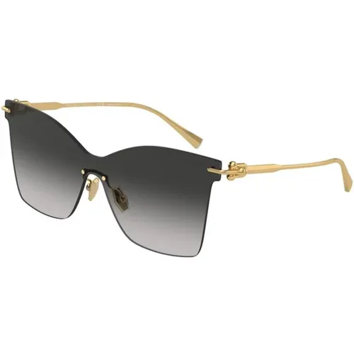 Sunglasses, unisex, , Size: 43 MM Gold Frame with Gray Gradient Lenses - Tiffany - Modalova