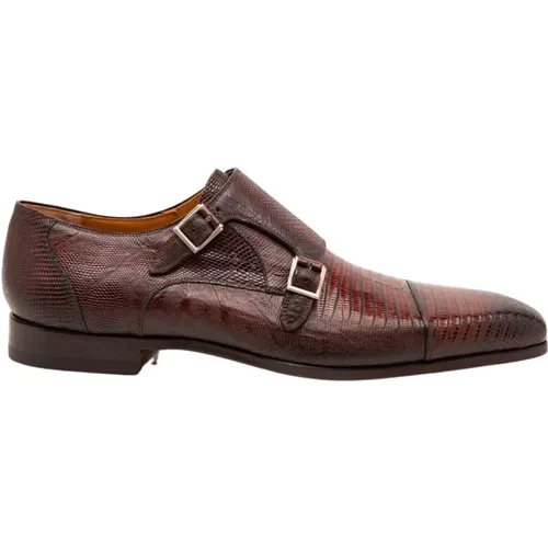 Doppel Monk Strap Python Leder Schuhe , Herren, Größe: 41 EU - Magnanni - Modalova