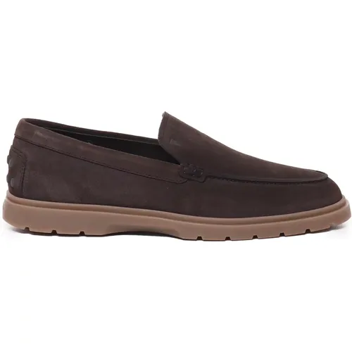 Wildleder Loafers mit Gummistollen , Herren, Größe: 40 1/2 EU - TOD'S - Modalova