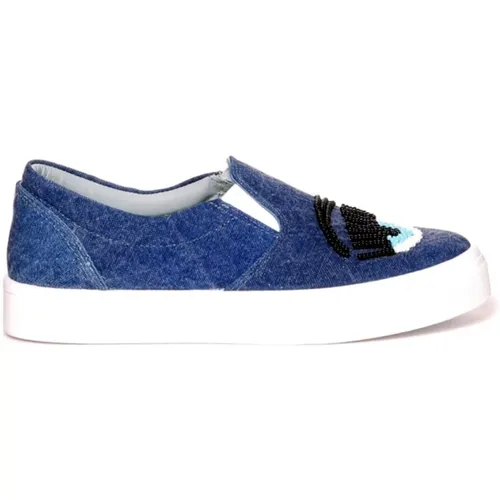 Jeans Canvas Shoe , female, Sizes: 3 UK - Chiara Ferragni Collection - Modalova