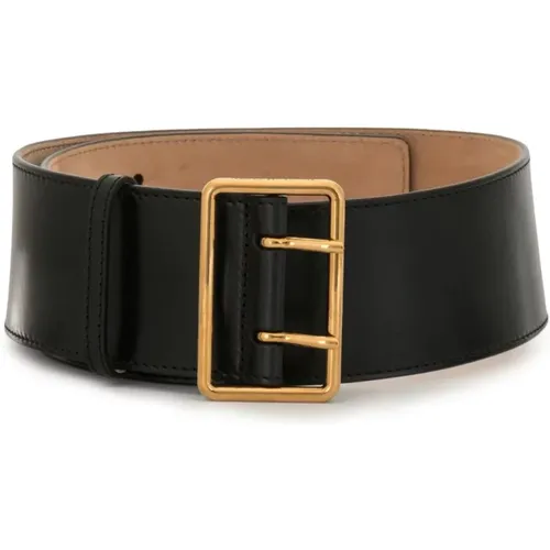 Double-Buckle Wide Belt , female, Sizes: 80 CM - alexander mcqueen - Modalova