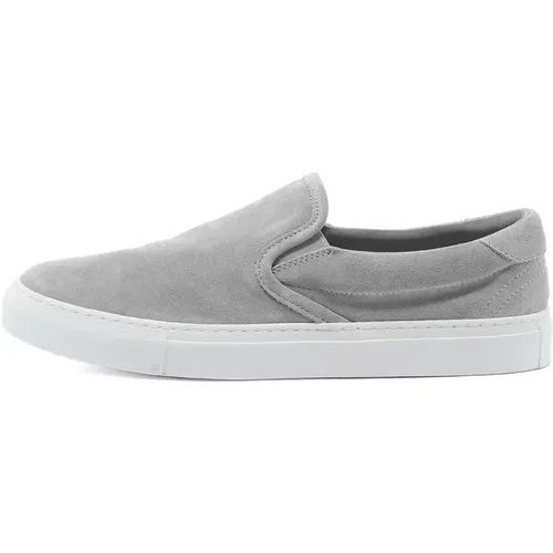 Sneakers, male, , Size: 10 US Garda Slip-On Grey Suede Sneakers - Diemme - Modalova