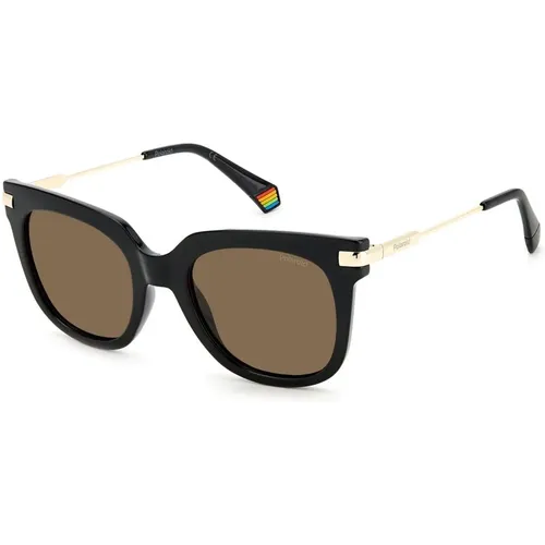 Schwarze Harz-Sonnenbrille UV-Schutz - Polaroid - Modalova