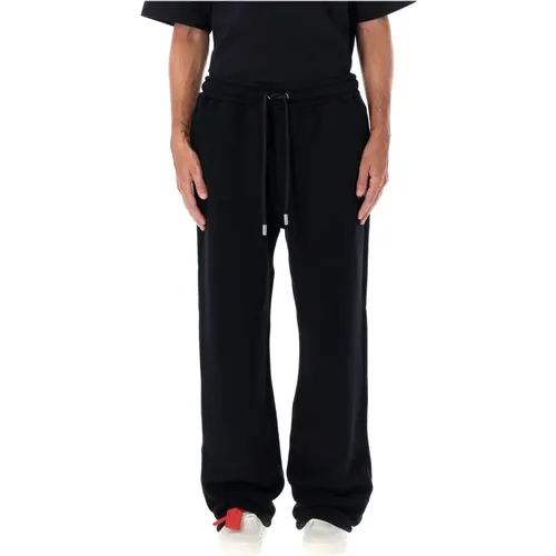 White Windy Arrow Sweatpants , male, Sizes: L - Off White - Modalova