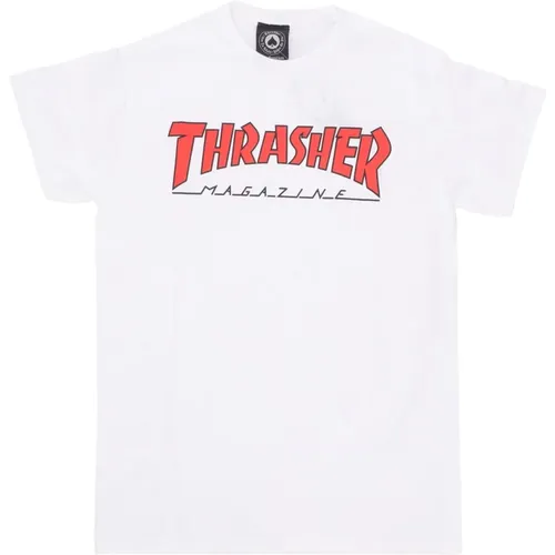 T-Shirts, unisex, , Size: L Red/ Tee Short Sleeve Crew Neck - Thrasher - Modalova