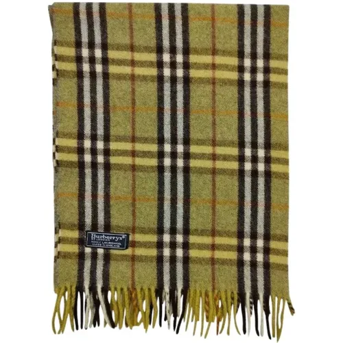 Pre-owned Scarves, female, , Size: ONE SIZE Pre-owned Wool scarves - Burberry Vintage - Modalova