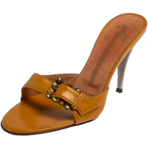 Pre-owned Leather sandals , female, Sizes: 3 UK - Giuseppe Zanotti Pre-owned - Modalova