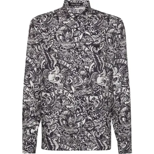 Stylish Shirt with Unique Design , male, Sizes: XL, 2XL - Philipp Plein - Modalova