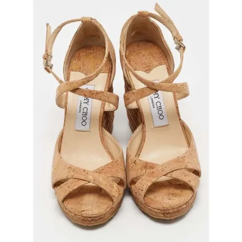 Pre-owned Fabric sandals , female, Sizes: 5 1/2 UK - Jimmy Choo Pre-owned - Modalova