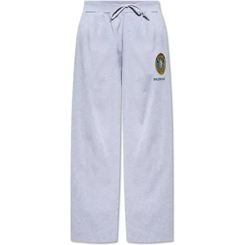 Sweatpants, male, , Size: L Sweatpants with logo - Balenciaga - Modalova