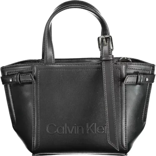 Schwarze Damenhandtasche mit abnehmbarem Riemen - Calvin Klein - Modalova