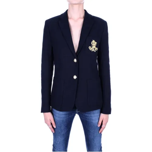 Blaue Jacken mit Frontknöpfen , Damen, Größe: M - Ralph Lauren - Modalova