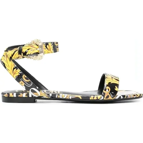 Flat Sandals, female, , Size: 6 US Multicolour Flat Sandals - Versace Jeans Couture - Modalova