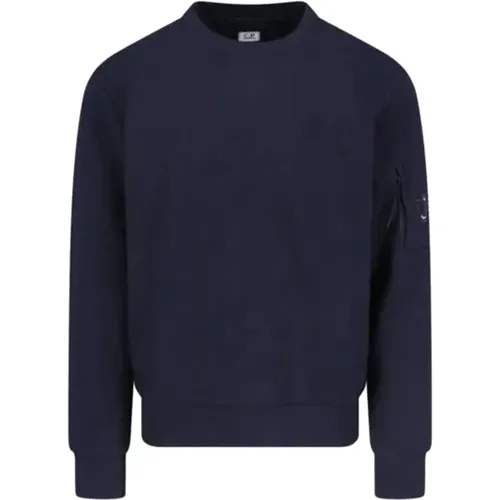 Round-neck Knitwear, male, , Size: XL Crew Neck Lens Sweatshirt - C.P. Company - Modalova
