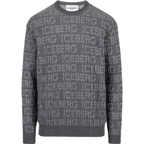 Dunkelgraue Pullover , Herren, Größe: S - Iceberg - Modalova