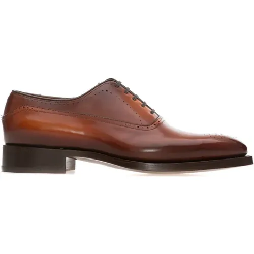 Klassische Oxford-Schuhe aus Schwarzem Leder - Santoni - Modalova