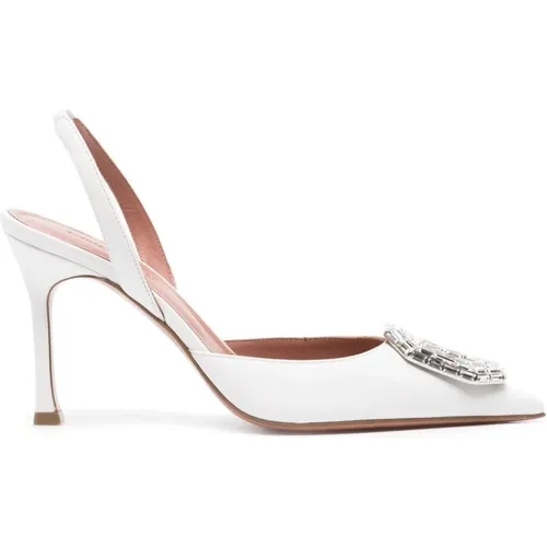 Leather Stiletto Pumps Ss22 , female, Sizes: 3 1/2 UK - Amina Muaddi - Modalova