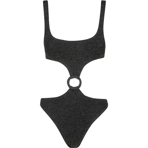 Schwarzer Einfarbiger Badeanzug Laurel W , Damen, Größe: S - MC2 Saint Barth - Modalova