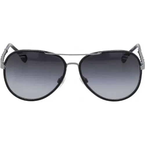 Pre-owned Accessories, female, , Size: ONE SIZE Pre-owned Leather sunglasses - Chanel Vintage - Modalova