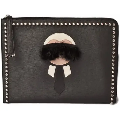 Pre-owned Clutches, female, , Size: ONE SIZE Pre-owned Leather clutches - Fendi Vintage - Modalova