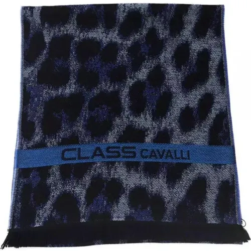 Fantasy Logo Wool Scarf , male, Sizes: ONE SIZE - Cavalli Class - Modalova