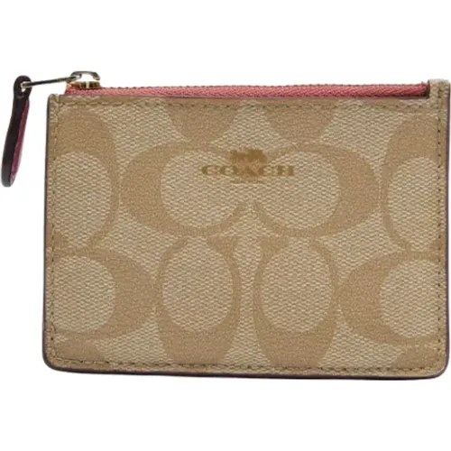 Pre-owned Wallets, female, , Size: ONE SIZE Pre-owned Coated canvas wallets - Coach Pre-owned - Modalova