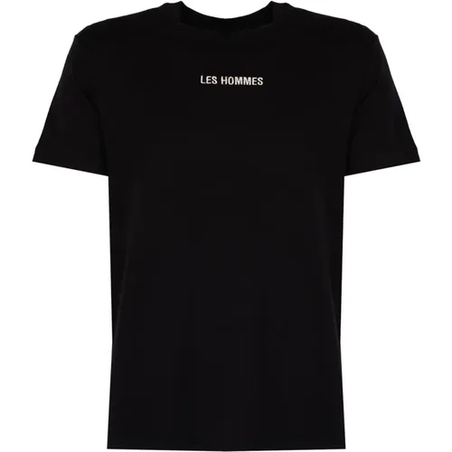 Klassisches Rundhals T-Shirt , Herren, Größe: XL - Les Hommes - Modalova