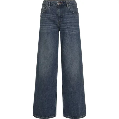 Vintage Wash Wide Leg Jeans , female, Sizes: W33, W28, W30, W31, W26, W32, W29 - MOS MOSH - Modalova