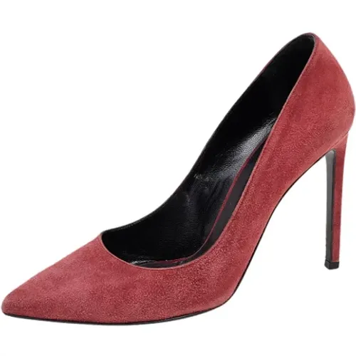 Pre-owned Pumps, female, , Size: 8 US Pre-owned Suede heels - Yves Saint Laurent Vintage - Modalova