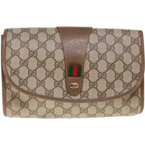 Pre-owned Clutches, female, , Size: ONE SIZE Pre-owned Canvas clutches - Gucci Vintage - Modalova