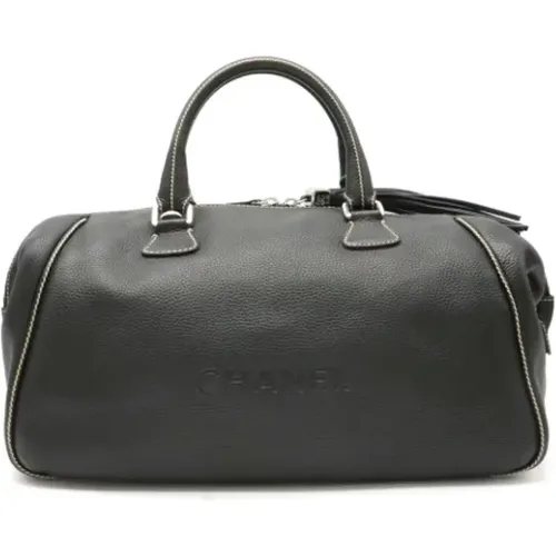 Pre-owned Leather Chanel Boston Bag , unisex, Sizes: ONE SIZE - Chanel Vintage - Modalova