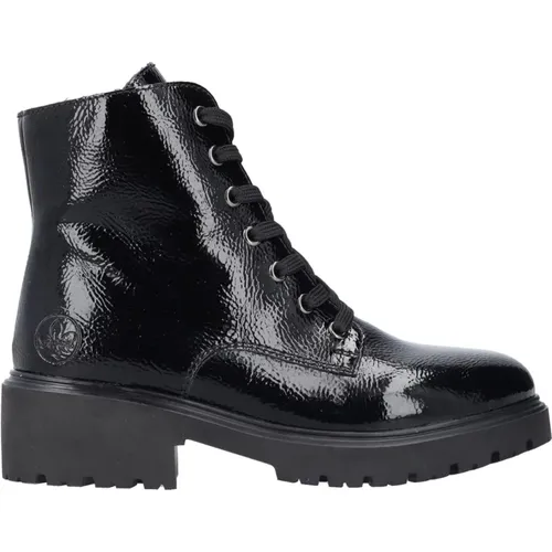 Schwarze Lässige Damen Ankle Boots , Damen, Größe: 42 EU - Rieker - Modalova