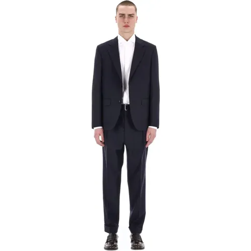 Single Breasted Suits, male, , Size: S Wool Jacket Two Buttons - Officine Générale - Modalova