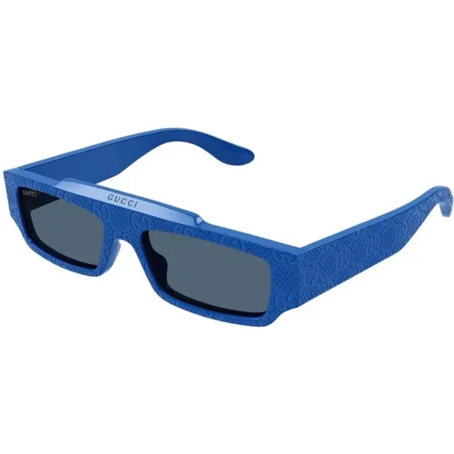 Blaue Rahmen-Sonnenbrille mit blauen Gläsern - Gucci - Modalova