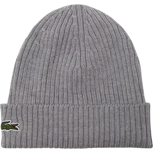 Beanies, male, , Size: ONE SIZE Knit Hat Grey Rb0001-23 YRD - Lacoste - Modalova