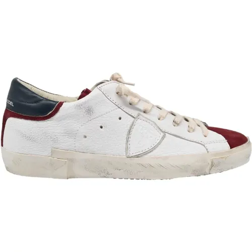 Sneakers, male, , Size: 7 US Low Top Sneakers West Mixage Blanc - Philippe Model - Modalova