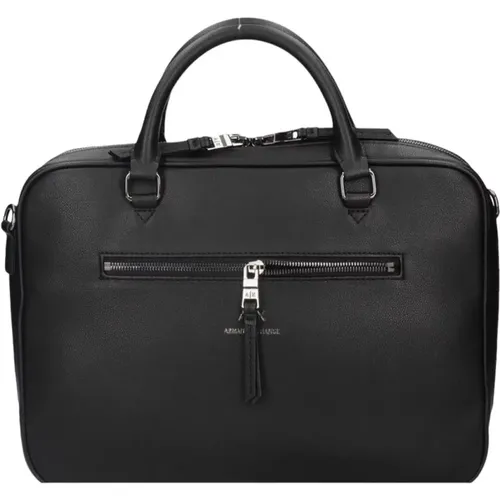 Men Eco Leather Work Bag , male, Sizes: ONE SIZE - Armani Exchange - Modalova
