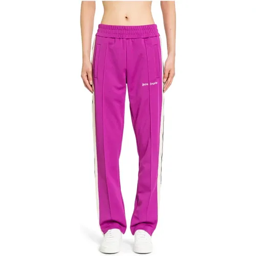 Sweatpants, male, , Size: S Logo Track Pants with Stripes - Palm Angels - Modalova